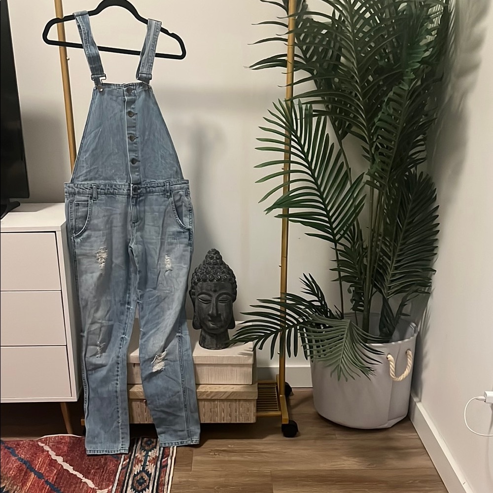 Stylish Blue Denim Overalls